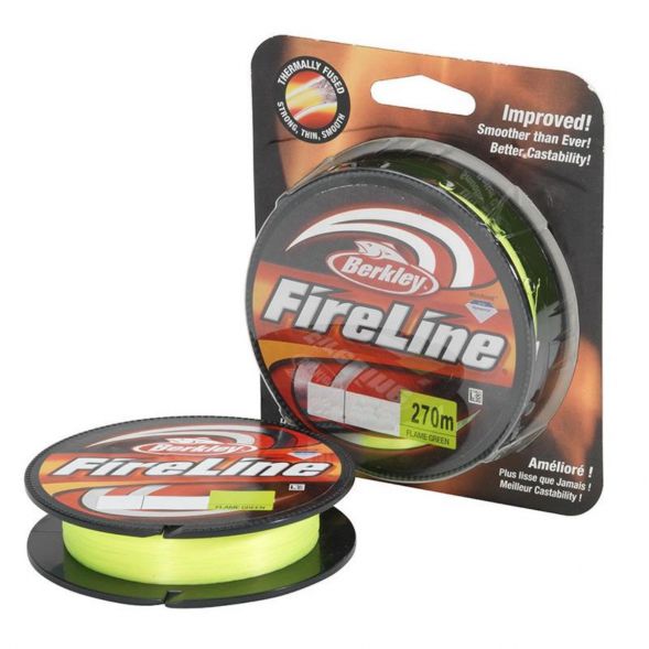 Леска Berkley FireLine 0,12mm 6,8kg 270m, Flame Green (зелёный неон) в Тюмени