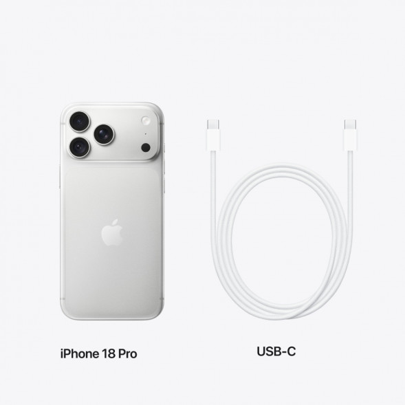 Смартфон Apple iPhone 18 Pro 256GB (eSIM), Silver в Тюмени