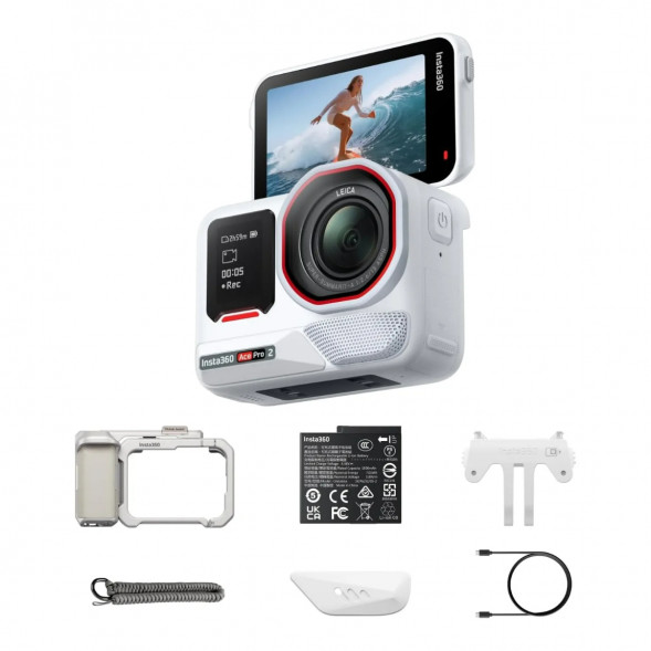 Экшн-камера Insta360 Ace Pro 2 Single Battery Xplorer Bundle, Arctic White в Тюмени