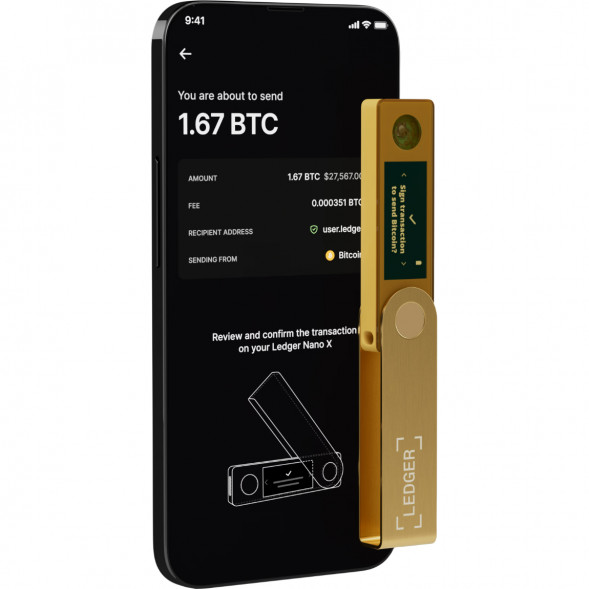 Аппаратный криптокошелек Ledger Nano X, Gold в Тюмени