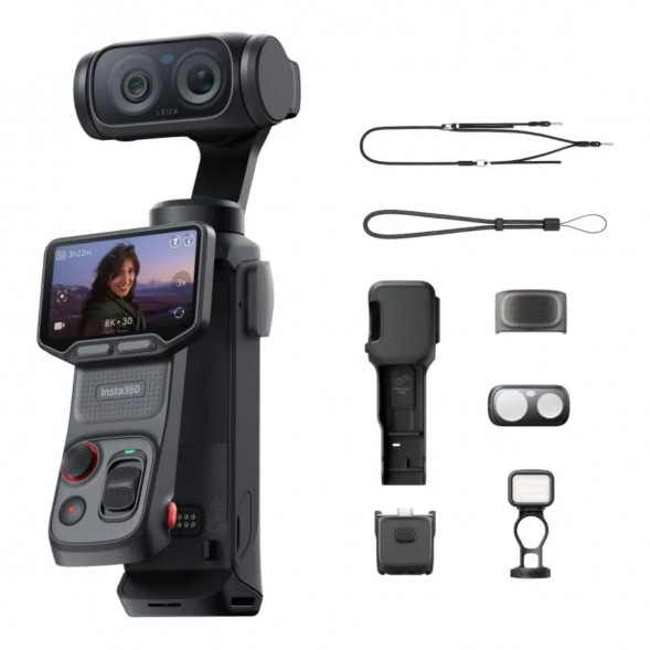 Экшн-камера Insta360 Luna Ultra Fill Light Bundle, Cosmic Black в Тюмени