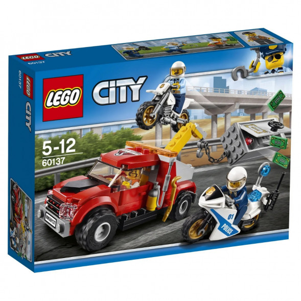 Конструктор LEGO City Police 60137 Побег на буксировщике в Тюмени