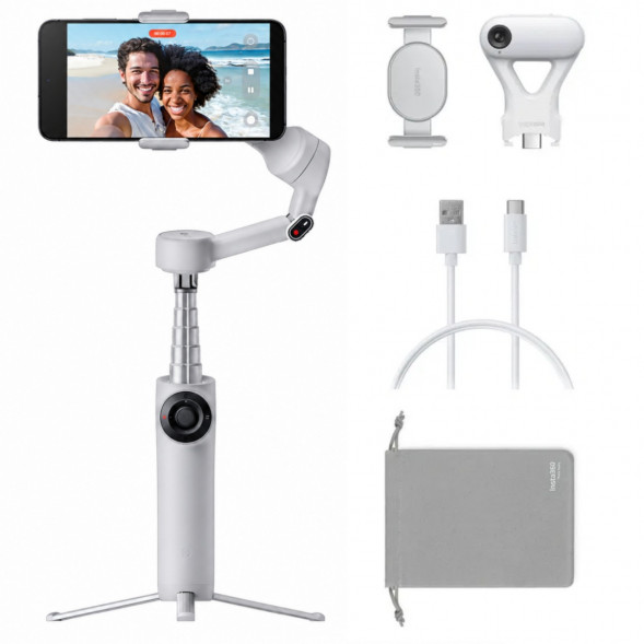 Стабилизатор Insta360 Flow 2 AI Tracker Bundle, Stone Gray в Тюмени
