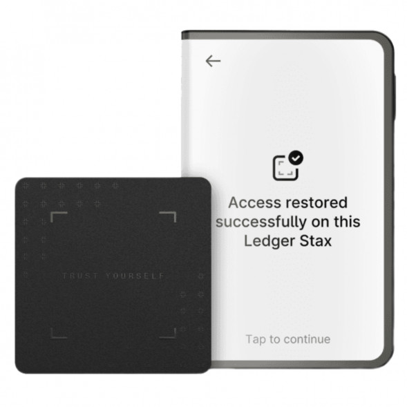 Аппаратный холодный криптокошелек Ledger Stax c чехлом Magnet Shell Black + Recovery Key в Тюмени