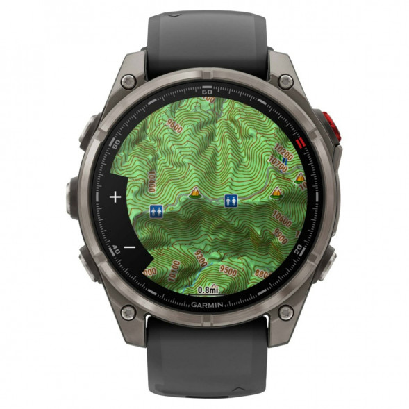 Умные часы Garmin Fenix 8 PRO, 47 мм, AMOLED, Sapphire, Titanium with Graphite/Black Silicone Band 010-03198-10 в Тюмени