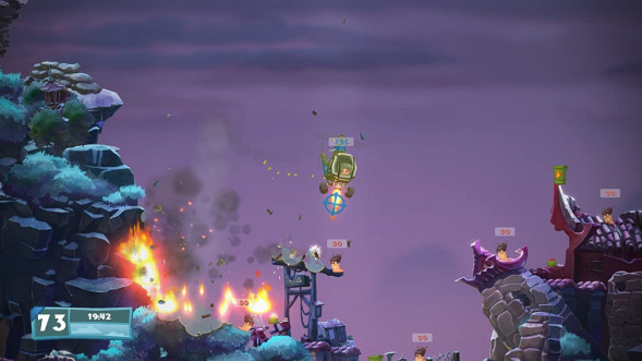 Игра Worms Battlegrounds + Worms W.M.D. Double Pack [PS4, английская версия + русские субтитры] в Тюмени