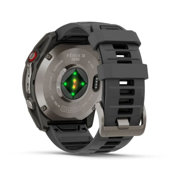 Умные часы Garmin Fenix 8 PRO, 51 мм, AMOLED, Sapphire, Titanium with Graphite/Black Silicone Band 010-03199-10 в Тюмени