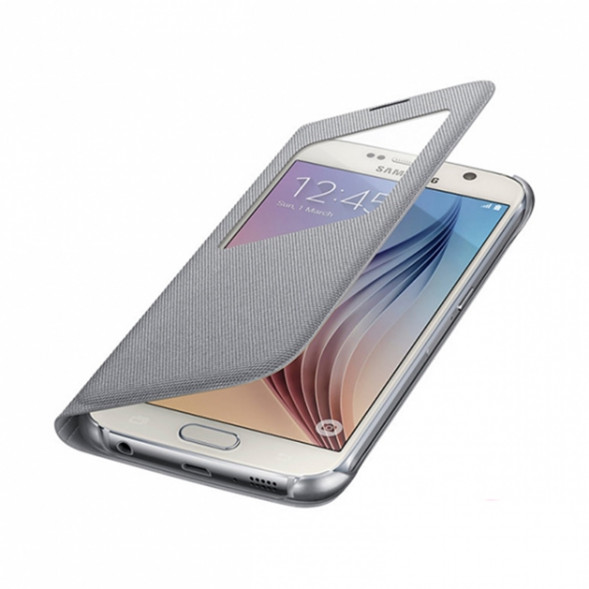 Чехол для Samsung Galaxy S6 S-View Cover (EF-CG920BSE), Silver в Тюмени