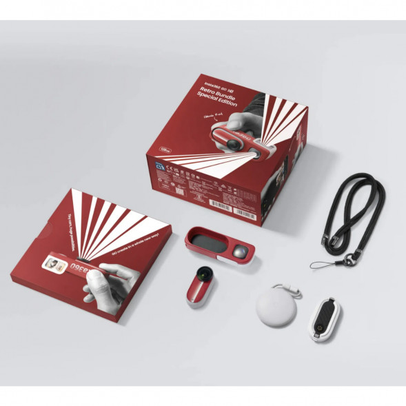 Экшн-камера Insta360 Go 3S Retro Bundle Special Edition 64ГБ, Red в Тюмени
