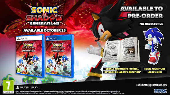 Игра Sonic x Shadow Generations Day One Edition [PS4, русские субтитры] в Тюмени