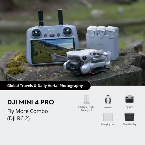 Квадрокоптер DJI Mini 4 Pro Fly More Combo (DJI RC 2) в Тюмени