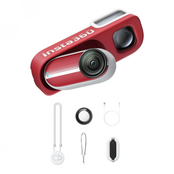 Экшн-камера Insta360 Go 3S Retro Bundle Special Edition 128ГБ, Red в Тюмени