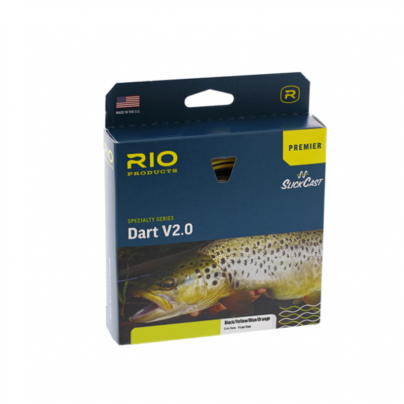 Леска RIO Premier Dart V2.0 Float WF7F/S3, Black/Yellow/Blue/Orange в Тюмени