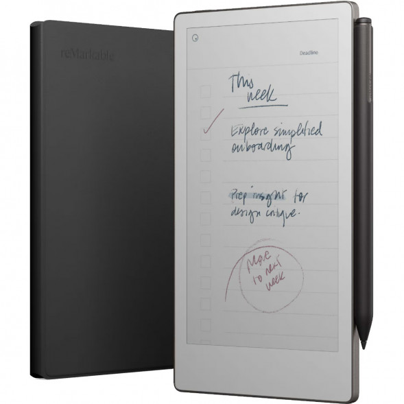 Графический планшет reMarkable Paper Pro Move + Стилус MarkerPlus + Чехол BookFolio Premium Leather, Black в Тюмени