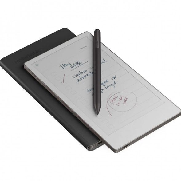 Графический планшет reMarkable Paper Pro Move + Стилус MarkerPlus + Чехол BookFolio Premium Leather, Black в Тюмени